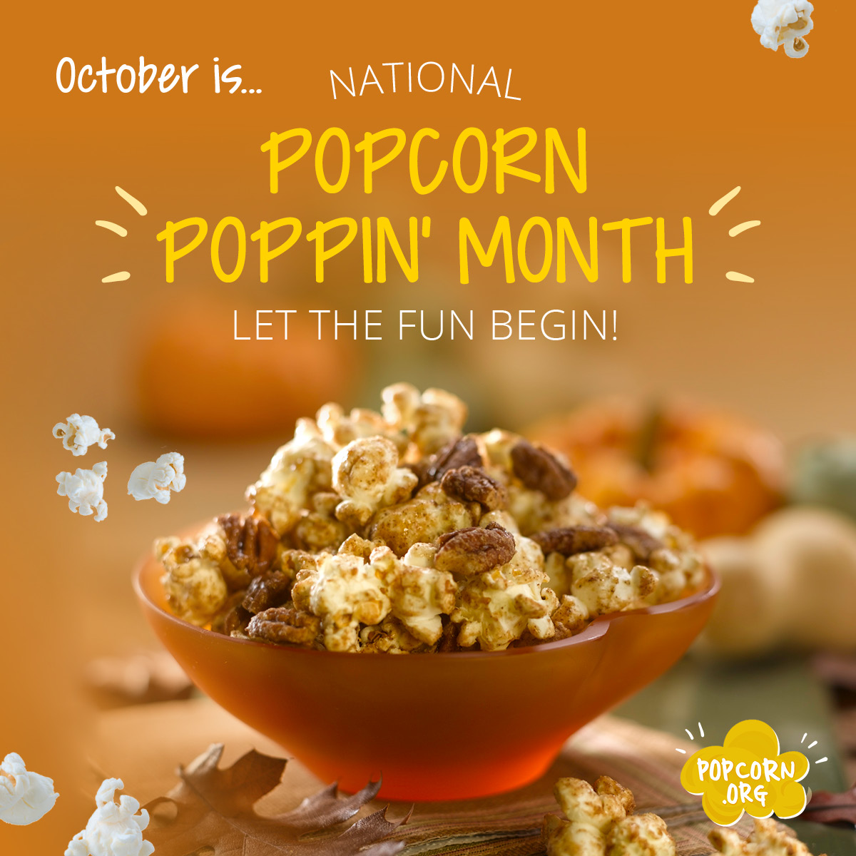 October is Popcorn Poppin Month